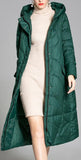Long Loose Women Down Puffer Coat Hooded Winter Loose 90% Duck Down Jackets 5501