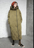 Hooded Women Winter Puffer Coat,Loose Thick 90% Duck Down Jackets, Warm Long Down Coat 5512