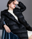 Loose Long Women Down Coat Winter Loose 90% Hooded Duck Down Jackets 2200