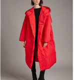 Long Loose Plus size Hooded Down Jacket Women Down Coats