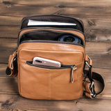 Personalized Men's Leather Shoulder Bag, Messenger Bag Crossbody bag, Gift for Him