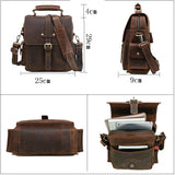 Men's Leather Shoulder Bag, Messenger Bag Crossbody bag,Personalized Retro Leather Bag Gift for Him