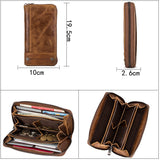 Men's Leather Wallet Purse Hand Bag Card Package Clutch Bag Storage Bag For Gift