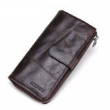 Men's Leather Wallet Purse Card Package Hand Bag Clutch Bag Storage Bag For Gift