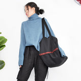 Large Simple Style Women Backpack Casual Shoulder Bag
