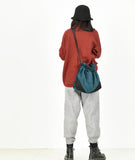 PatchWork Drawstring Casual Large Women Travel Bag Shoulder Bag