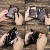 Leather Wallet Purse,Card Package Hand Bag Clutch Bag, Bag For Gift