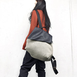 Leather Women Bag Simple Style Women Backpack Shoulder Bag