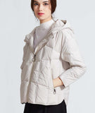 Hooded Women Winter Thick 90% Duck Down Jackets Warm Down Coat Any Size