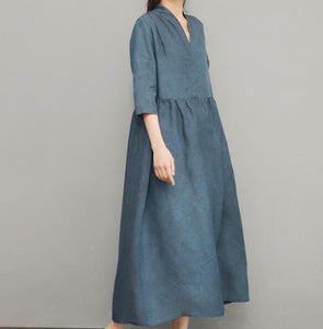 silk and linen dresses Linen Blend Tropical Print Maxi Dress