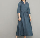 silk-linen-women-dresses-v-neck-summer-spring-dresses