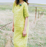 simplelinenlife-Green-linen-O-neck-summer-spring-women-dresses -83_720x