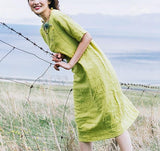 simplelinenlife-Green-linen-O-neck-summer-spring-women-dresses -83_720x