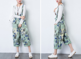 Casual Spring Summer Cotton Overall Loose  Women Jumpsuits