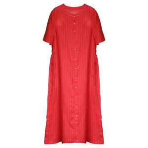 Red Linen Women Dresses Summer Women DressesWC961822