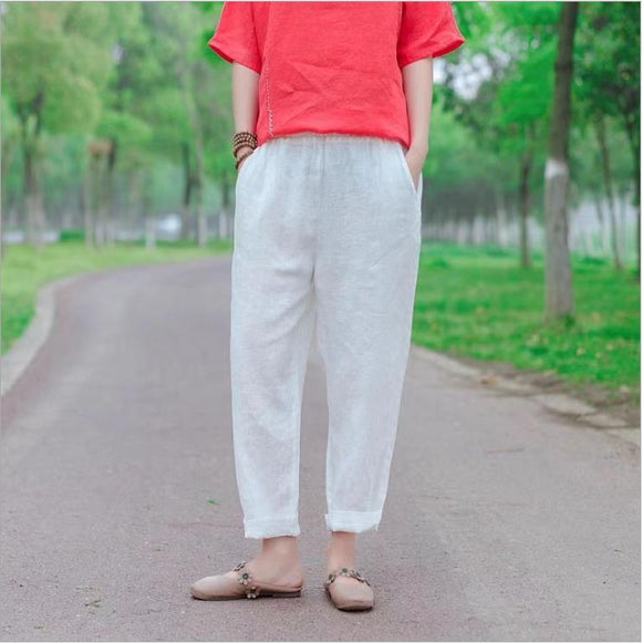 Linen-Summer -Women -Casual -Pants