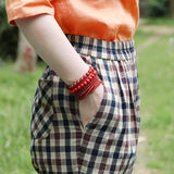 Linen Summer Autumn Women Casual Pants with Pockets SMM97211