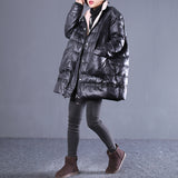 Loose large size thick down jacket coat