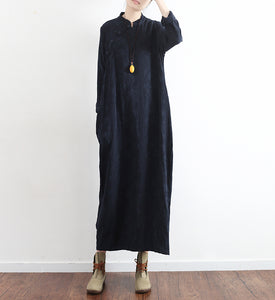 ladies loose dresses Linen Maxi Dress, Summer Dress, Linen Dress for Women, Linen Dress with Pockets, Plus Size Dress, 100% Linen Clothing, XS / Deep Green Very cool to wear Long Loose Dresses