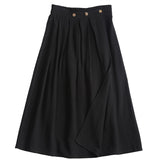 Women's Skirts Summer Linen Skirt Elastic Waist SXM09758