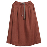 Women's Skirts Summer Linen Skirt  GU98402