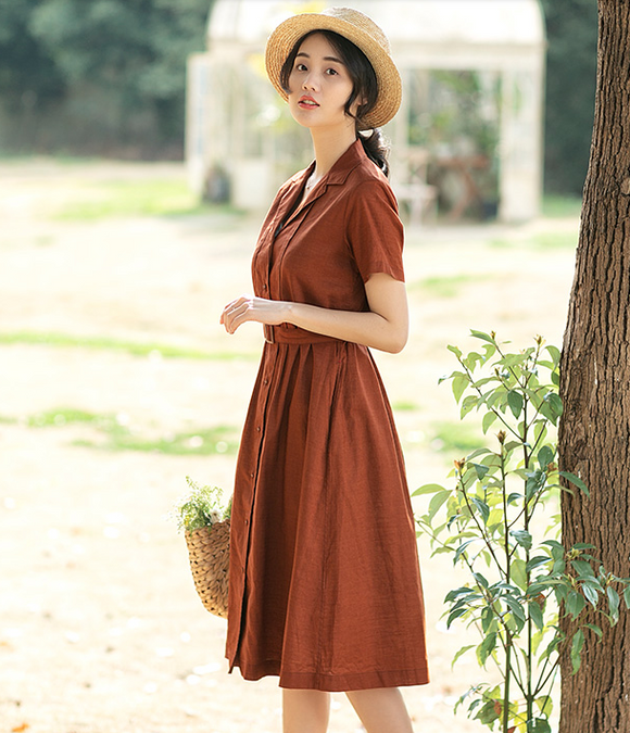 Summer Cotton Linen Spring Women Dresses QJ05076 – SimpleLinenLife
