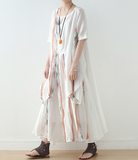 Summer Linen Spring Women loose and Loose Dresses