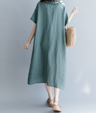 Summer Cotton Linen Spring Women Dresses
