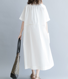Summer Cotton Linen Spring Women Dresses