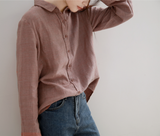 Women Casual Blouse Linen Shirts Loose Blouse Plus Size Women Tops