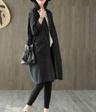 Silk Cotton Women Coat Long Sleeve Women Linen TrenchCoat S90921