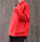 High Collar Loose Blouse Spring Casual Women Cotton Tops WG961707