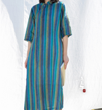 Stripe Short Sleeve Linen Dress Women Dress XSYCP9201229