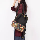 Patchwork Floral Simple Style Women Backpack Shoulder Bag
