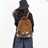Patchwork Floral Simple Style Women Backpack Shoulder Bag