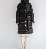 Hooded Women Winter Puffer Down Jacket Women Down Coats Custom Made Any Size 83002