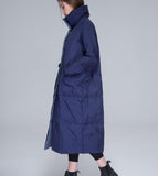 Cotton Linen Women Winter Thick 90% Duck Down Jackets Warm Down Coat