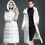 A-line-Long-Loose-Women-Down-Coat-Slit-Winter-Loose-90%-Duck-Down-Jackets