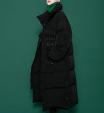 Black Long Women Winter Plus size Side Pockets Down Jacket Women Down Coats Any Size
