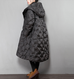 A-Line Long Puffer Coat, Side Pocket Down Jacket Women Down Coats 23110