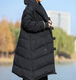 Thick  Long Winter Duck Down Jacket, Hooded Down Jacket Women Plus Size