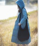 Casual Winter Women Coat Long Hooded Large Pocket Down Jacket