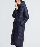 Hooded Women Winter Thick 90% Duck Down Puffer Coat Warm Down Coat Any Size 86300