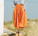women-linen-skirts-yellow-summer-skirts (1)