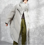 Women Winter Puffer Coat Loose 90% Duck Down Jackets Warm Coat/ 03212