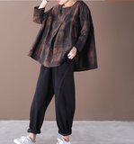 Pleated Women Casual Blouse Linen Shirts Loose Blouse Plus Size Women Tops WG961707