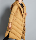 Loose Women Winter Thick 90% Duck Down Jackets Warm Down Coat Any Size