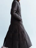 Slit Women Winter Duck Down Jackets Long Warm Women Long Down Coat Plus Size