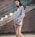 loose cardigan Short Style Women Tops Woolen Knit Sweater