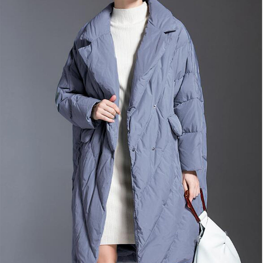 Loose Women Down Coat Winter Loose 90% Hooded Duck Down Jackets Long W –  SimpleLinenLife